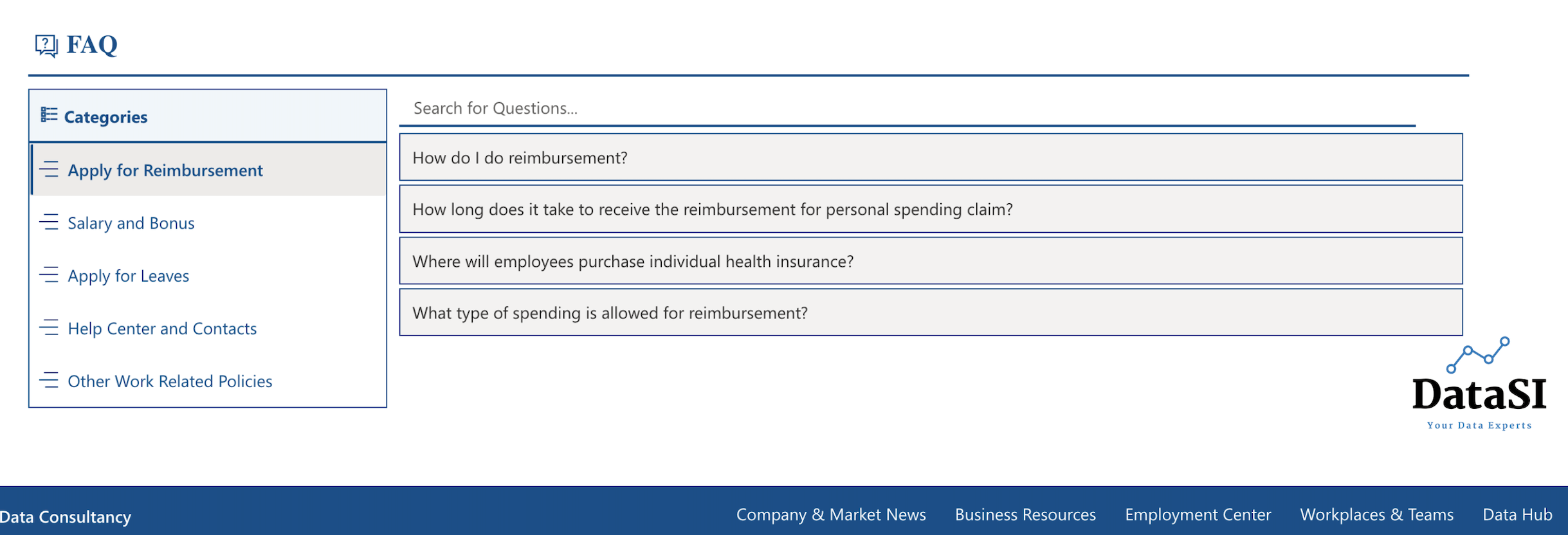 intranet example faq